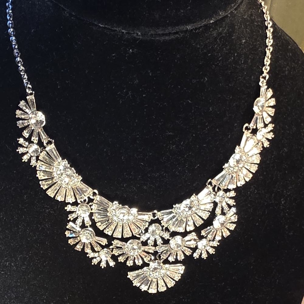 INC International Concepts Silver Floral Necklace